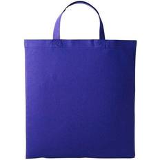 Purple Fabric Tote Bags Nutshell Cotton Short Handle Shopper