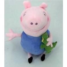 Georg gris Peppa Pig Greta Gris Georg Handdocka m/Ljud 28 cm med Tillbehör