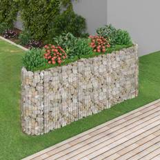 vidaXL gabion-højbed 260x50x100 cm galvaniseret jern Krukke