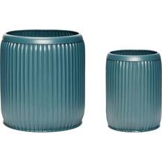 Hübsch potte Hübsch Potte, metal, mørkegrøn, sæt/2 Krukke