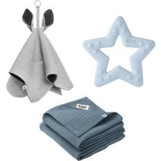 Bibs Sininen Vauvan Pesät ja Peitot Bibs Lahjasetti Baby Shower Baby Blue