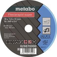 Vinkelslip 76mm Metabo Flexiarapid Super 76 x 1.0 x 10 mm