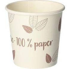 Papstar Vaso desechable Zero 100ml, 6x6 cm ØxAt) blanco crema 80 pz. Paquete