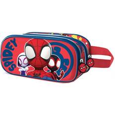 Rojo Estuches para lápices Marvel Spidey Spider-Man Gang 3D Dubbelt Pennfodral