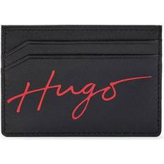 HUGO BOSS Card Cases HUGO BOSS Leather card holder with handwritten and shine effect