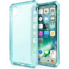 ItSkins skyddsskal för iPhone X/XS, halvfast, blå transparent