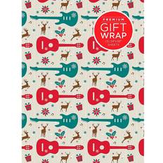 Carte da regalo Hal Leonard Wrapping Paper Guitars & Reindeer Theme