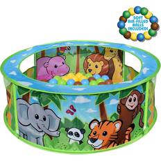 Ball Pit Sunny Days Entertainment Zoo Adventure Ball Pit with Play Balls Indoor Pop Up Play Tent for Toddlers and Kid