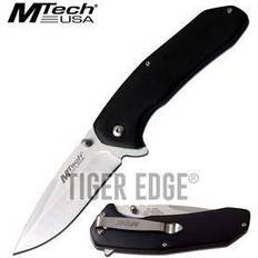 MTECH Folding Knife 3.5" Blade, Black Slim Hunting Knife