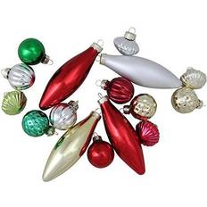 Northlight 16-Piece Set of Traditional Finial Ball Onion Shaped Christmas