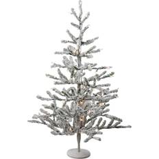 Orange Christmas Trees Northlight 36" Pre-Lit Flocked Alpine Coral Artificial Christmas Tree Christmas Tree