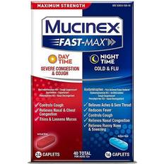 Medicines Mucinex Fast-Max 40-Count Day Time Severe Congestion And Cough Night Time Cold Flu