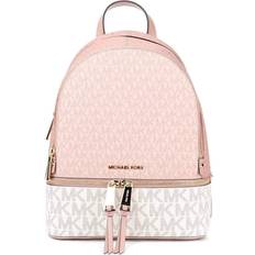 Pink - Women Backpacks Michael Kors Rhea Medium Color Block Logo Backpack - Ballet Multi