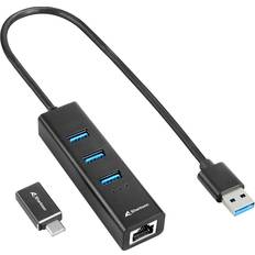 USB-hubs Sharkoon 3-Port USB 3.2 Gen 1 Aluminium Hub