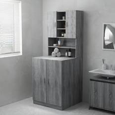 Eg vaskemaskine vidaXL Vaskemaskineskab 71 x 71,5 x 91,5 cm Grå Sonoma-Eg