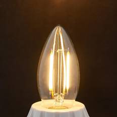 Lindby E14 LED filament candle bulb 2 W, clear, 2,700 K