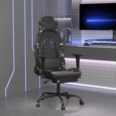 Gaming Chairs vidaXL Gamingstol m. massage og fodstøtte kunstlæder sort camouflage