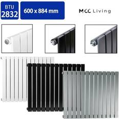 White Panel Radiators MCC Direct 600 Single Designer Panel Central Heating
