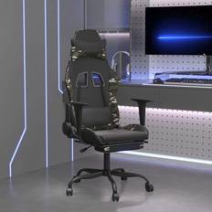 Gröna Gamingstolar vidaXL Gamingstol med fotstöd svart och kamouflage konstläder