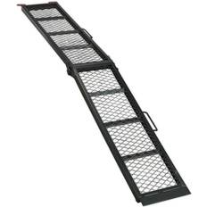 Extension Ladders Loops 360kg Steel Mesh Folding Loading Ramp Secure Strap & Hook Van Loading