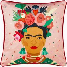 Pink Cushion Covers Merritt Frida Illustration Cushion Cover Cushion Cover Pink, Blue