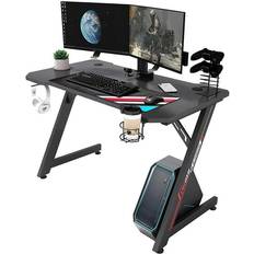 Pc computer IntimaTe WM Heart Gaming Desk, Z Shaped Large Ergonomic Computer Table, Pc Metal Gamer Desk 110cm