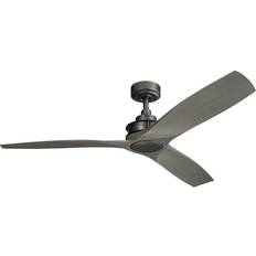 Ventilatori Elstead Lighting 3 Flügel 142 cm Deckenventilator Amboss Eisen Fernbedienung Telecomando in Ferro a 3 Pale