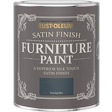 Rust-Oleum Blue Paint Rust-Oleum Satin Furniture Paint Evening Blue 0.75L