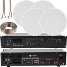 Amplifiers & Receivers Loops 400W Bluetooth Sound System 4x 6.5 Slim Ceiling Speaker Channel HiFi Amplifier