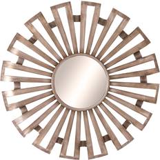 Silbrig Bodenspiegel Hill Interiors Evi Antique Silver Sunburst Mirror Bodenspiegel