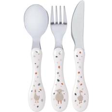 White Children's Cutlery Lässig Cutlery set 3pcs. Tiny Farmer