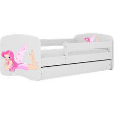 Fe vinger Furniturebox Babydreams juniorseng med fe vinger, madras, sengehest, skuffe