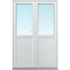 Pardörr Dörrar Traryd Fönster Genuin FD Linjerar Fast Ytterdörr S 0502-Y V (x210cm)
