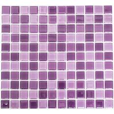 Blank Mosaik HUH Kristallmosaik Square Mix Violett 2,5X2,5 Cm Pris Per Ark
