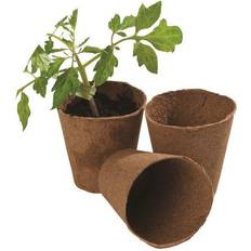 Garland 12Pcs 8Cm Round Fibre Pots Growing Gardening