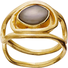 Piedra de Luna Anillos Maanesten Naomi Ring - Gold/Moonstone