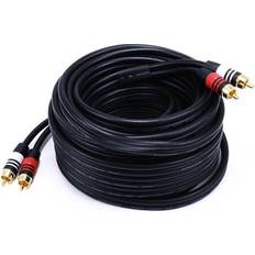 Monoprice 35ft Premium 2 RCA Plug/2 RCA Plug 22AWG Cable