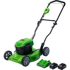 Cordless lawn mowers with batteries Greenworks LME476 Battery Powered Mower