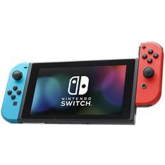 Nintendo switch improved battery bundle Nintendo 2019 New Switch Red/Blue Joy-Con Improved Battery Life Console Bundle with Mario Kart 8 Deluxe NS Game Disc 2019 Best Game!