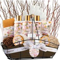 Coco Gift Boxes & Sets Lovery Vanilla Coconut Home Spa Gift Basket 13-Piece Set