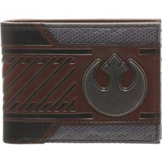 BioWorld Wars Rebel Emblem Logo Mix Material Gift Boxed Wallet Brown