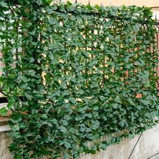 Faux ivy privacy fence Costway 59''x118'' Faux Ivy Leaf Privacy Fence Screen