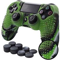 Controller Grips,Pandaren Studded Anti-Slip Silicone Cover Skin Set Compatible FPS PRO Thumb Grips