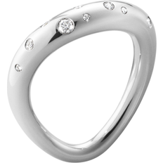 Offspring Wavy Ring - Silver/Diamonds