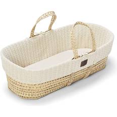 Beige Moisés The Little Green Sheep Organic Knitted Moses Basket & Mattress