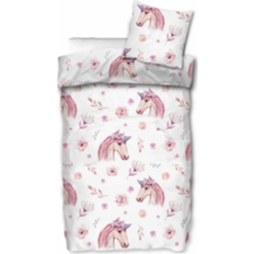 Licens Unicorn Bedding Duvet Cover with Unicorn & Flowers 140x200cm