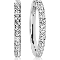 Ellera Grande Earrings - Silver/White