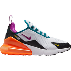 Children's Shoes Nike Nike Air Max 270 GS - White/Black/Total Orange/Vivid Purple