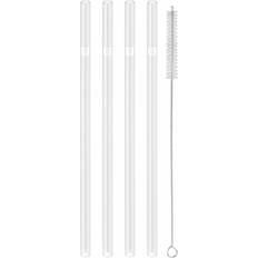 Rengöringsborste sugrör Zwilling Sorrento Glassugrör Raka Rengöringsborste 4-pack Transparent