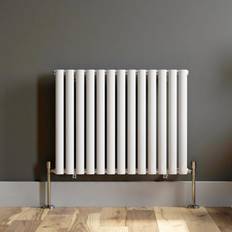 Duratherm White Modern Designer Radiator Horizontal Oval Column Single Panel Rad